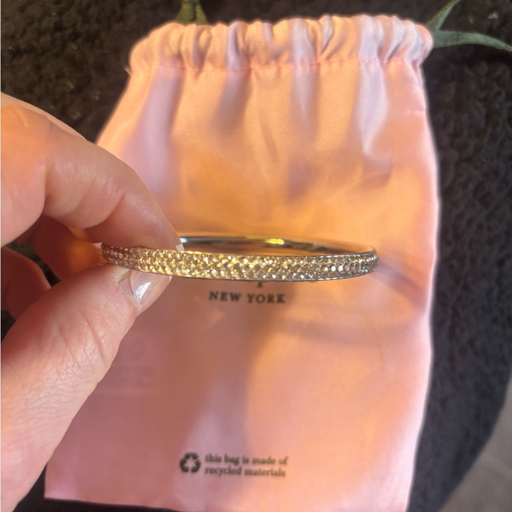 Kate Spade Razzle Dazzle Silver Crystal Bangle Bracelet - Picture 3 of 4